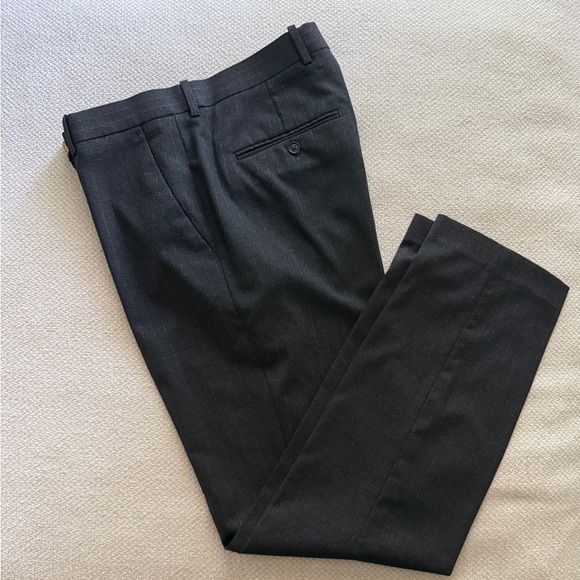 Perry Ellis Grey Pinstripe Trousers - Picture 1 of 6